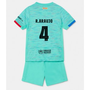 Barcelona Ronald Araujo #4 Replika Babytøj Tredje sæt Børn 2023-24 Kortærmet (+ Korte bukser)